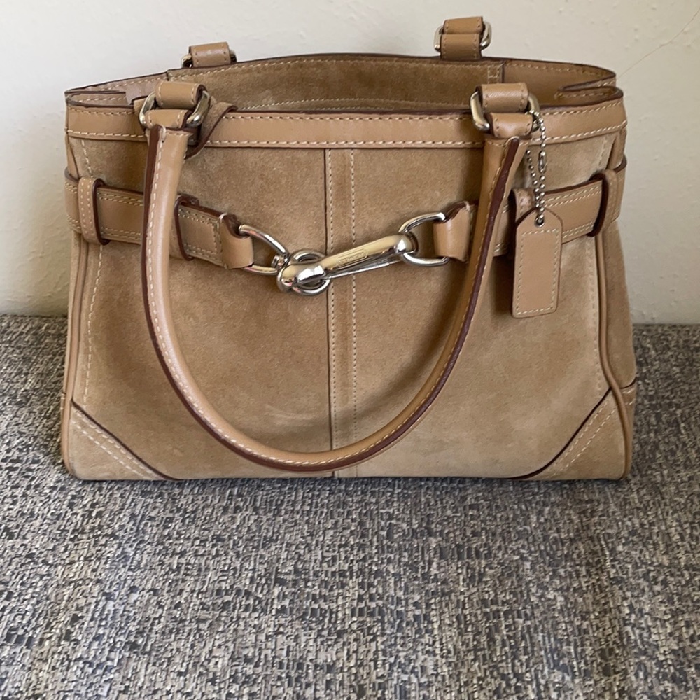 Suede Coach bag